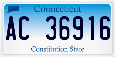 CT license plate AC36916