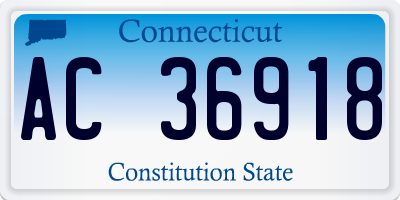 CT license plate AC36918