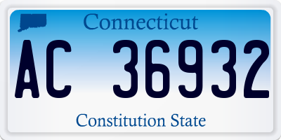 CT license plate AC36932