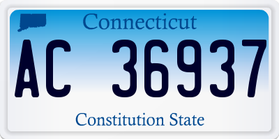 CT license plate AC36937