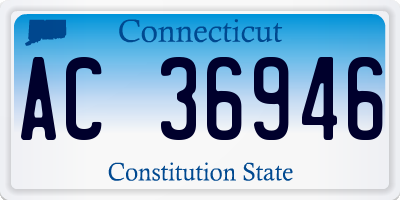 CT license plate AC36946
