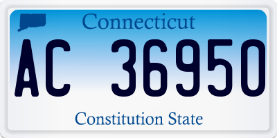 CT license plate AC36950