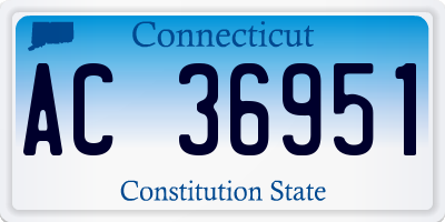 CT license plate AC36951