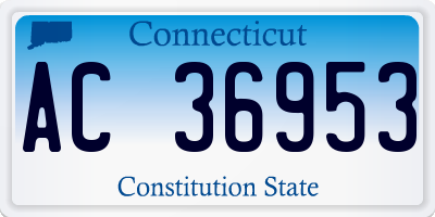 CT license plate AC36953