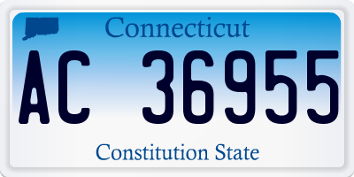 CT license plate AC36955