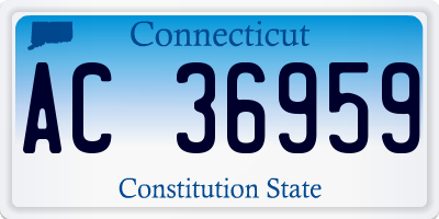 CT license plate AC36959