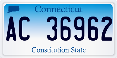 CT license plate AC36962