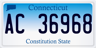 CT license plate AC36968