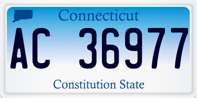CT license plate AC36977