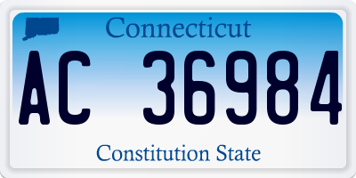 CT license plate AC36984