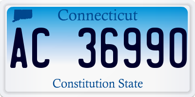 CT license plate AC36990