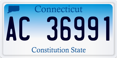 CT license plate AC36991