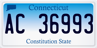 CT license plate AC36993