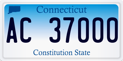 CT license plate AC37000