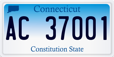 CT license plate AC37001