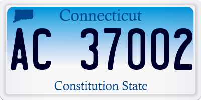 CT license plate AC37002