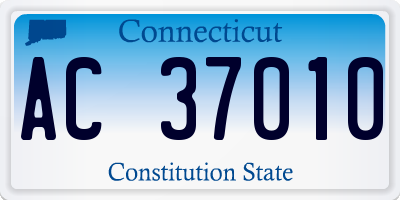 CT license plate AC37010