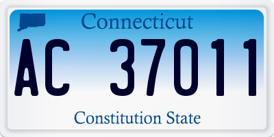 CT license plate AC37011