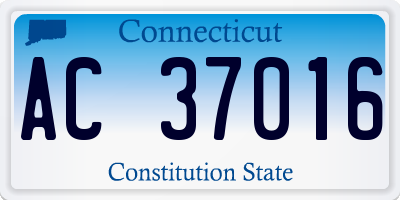 CT license plate AC37016