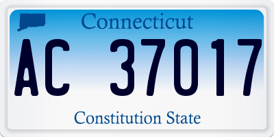 CT license plate AC37017