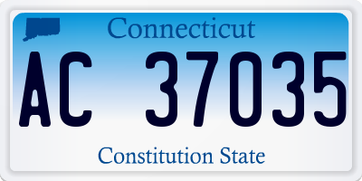 CT license plate AC37035