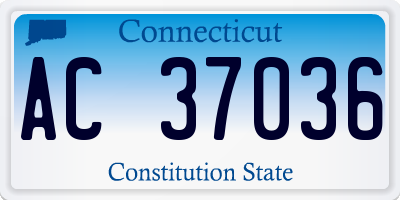CT license plate AC37036
