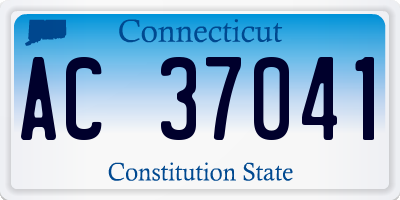 CT license plate AC37041