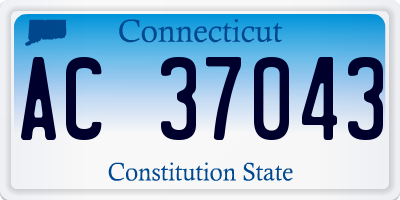 CT license plate AC37043