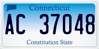 CT license plate AC37048