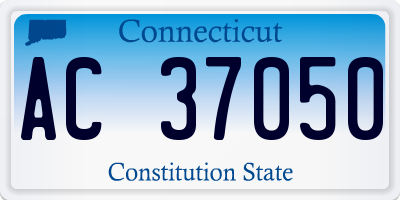 CT license plate AC37050