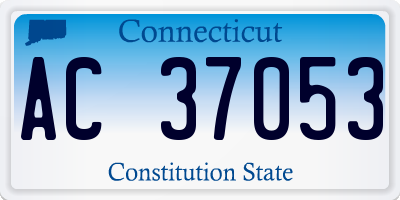 CT license plate AC37053