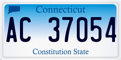 CT license plate AC37054