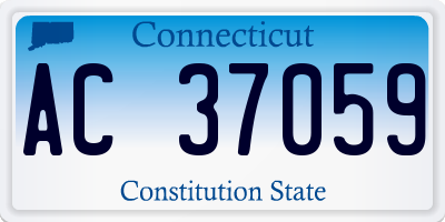 CT license plate AC37059