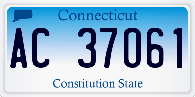 CT license plate AC37061