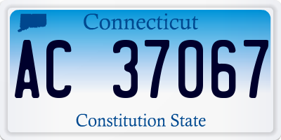 CT license plate AC37067