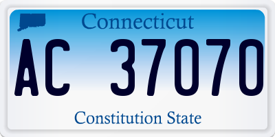 CT license plate AC37070