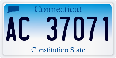 CT license plate AC37071