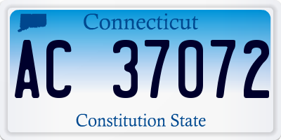 CT license plate AC37072