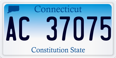 CT license plate AC37075