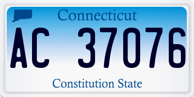 CT license plate AC37076