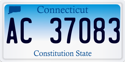 CT license plate AC37083