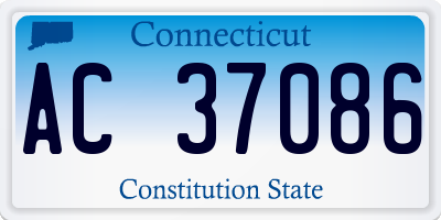 CT license plate AC37086