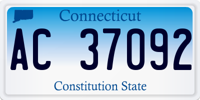 CT license plate AC37092