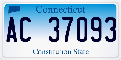 CT license plate AC37093