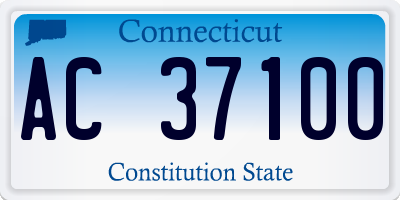 CT license plate AC37100