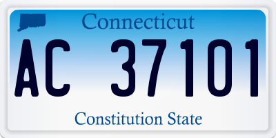 CT license plate AC37101