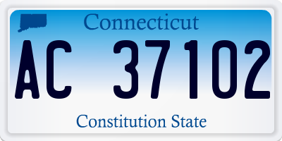 CT license plate AC37102