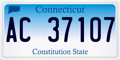 CT license plate AC37107