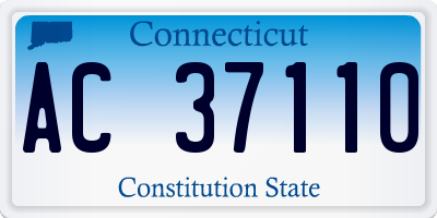 CT license plate AC37110