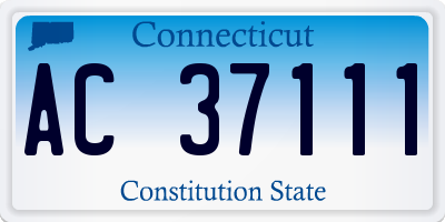 CT license plate AC37111